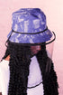 Distressed Denim Bucket Hat With Detachable Face Shield